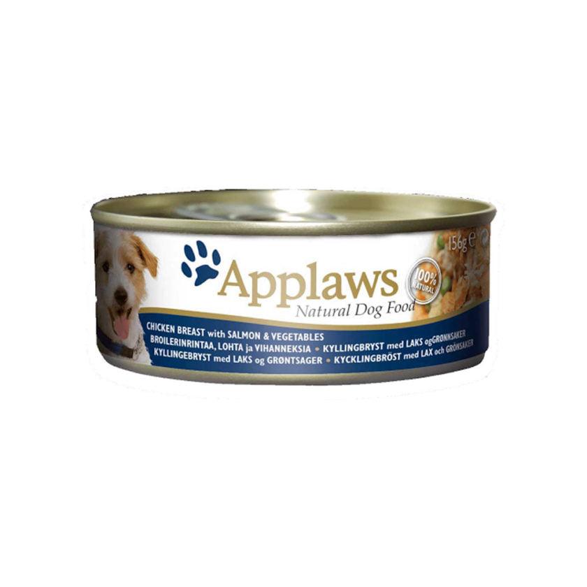 【Applaws】狗肉絲湯罐 – 雞柳, 三文魚, 蔬菜   (156g /一箱 x 12) - Pet Pet Plaza