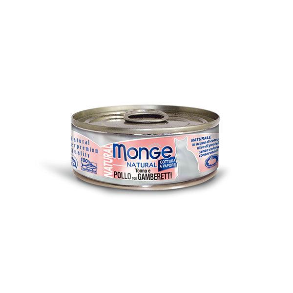 【Monge】吞拿魚高蛋白質系列 - 吞拿魚+雞肉+海蝦｜貓罐頭 - Pet Pet Plaza