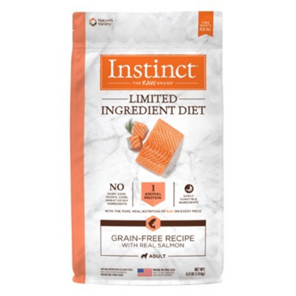 【Instinct】無穀物+單一蛋白系列 - 三文魚 (全犬) - Pet Pet Plaza
