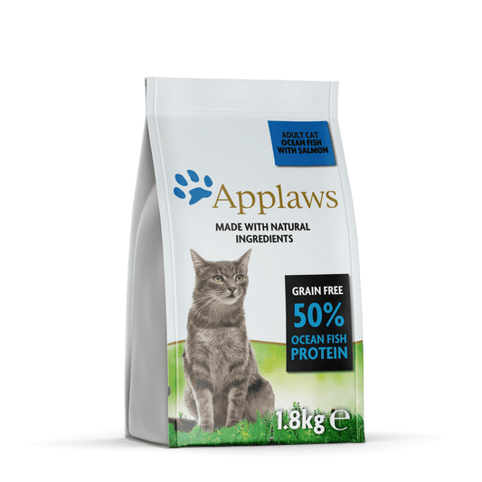 【Applaws】成貓乾糧– 海魚三文魚配方 - 1.8kg | 6kg - Pet Pet Plaza