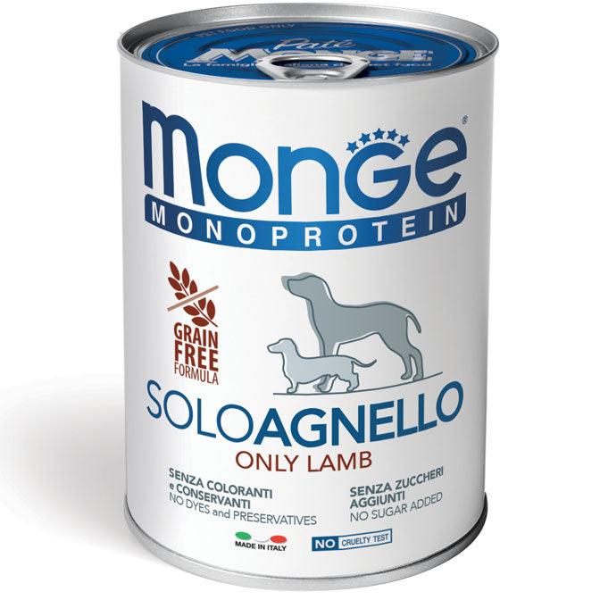 【Monge】單一蛋白質狗罐頭 - 100%羊肉配方 400g｜一盤 - Pet Pet Plaza