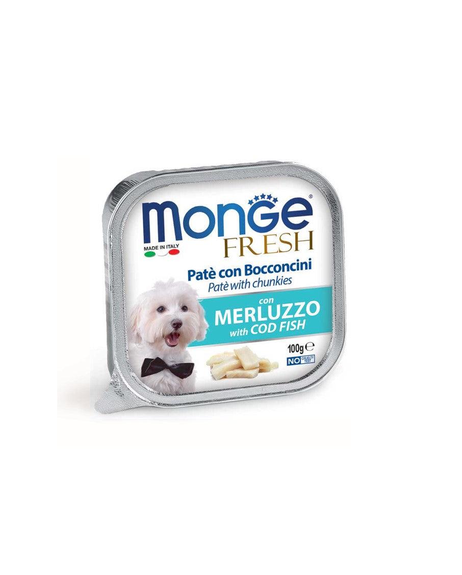【Monge】鮮肉狗餐盒 - 鱈魚 100g/一條 - Pet Pet Plaza