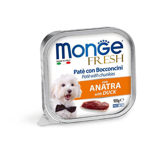 【Monge】鮮肉狗餐盒 - 鴨肉 100g/一條 - Pet Pet Plaza