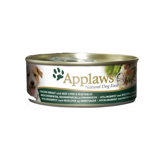 【Applaws】狗肉絲湯罐 – 雞柳, 牛肝, 蔬菜 (156g /一箱 x 12) - Pet Pet Plaza