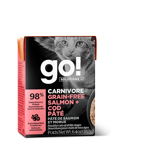 Go! Solutions™  活力營養無穀物系列 - 三文魚+鱈魚肉醬 - 貓糧配方 182g - Pet Pet Plaza