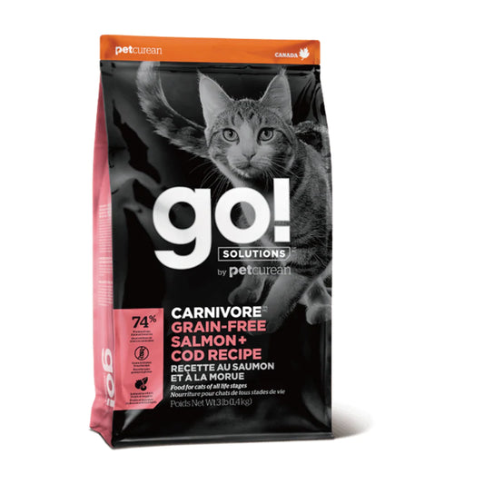 Go! Solutions™ 活力營養無穀物系列 三文魚+鱈魚 - 貓糧配方 - Pet Pet Plaza