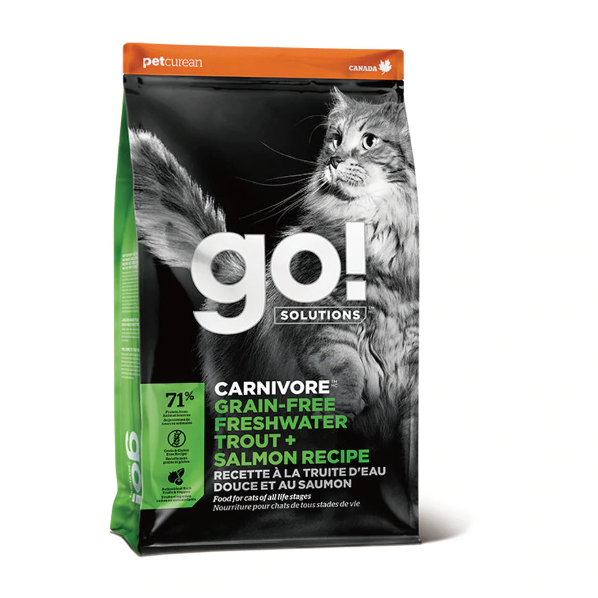 Go! Solutions™ 活力營養無穀物系列 淡水鱒魚+三文魚 - 貓糧配方 - Pet Pet Plaza